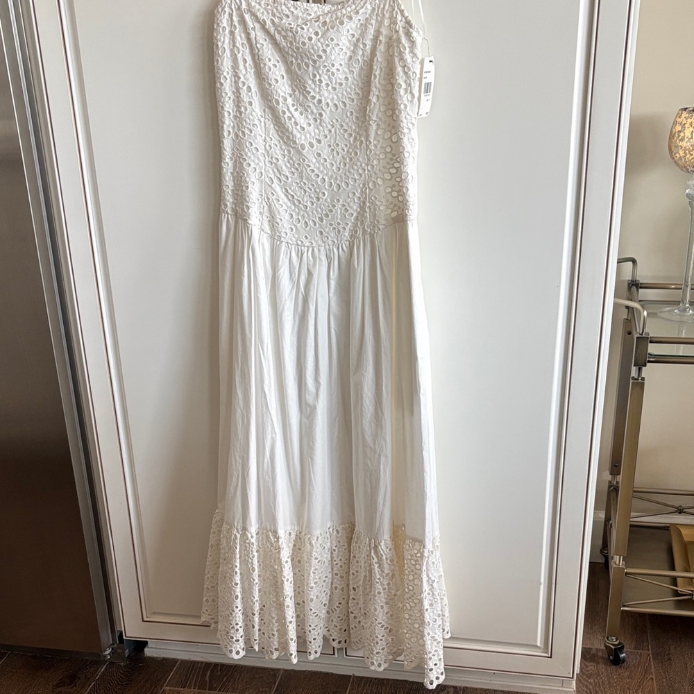NWT Astr the Label White Eyelet Maxi Dress